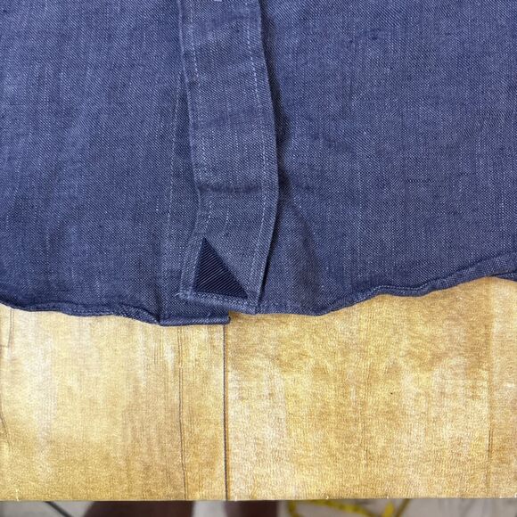 Untuckit Linen Short Sleeve Shirt Slim Fit Wrinkle Resistent Mens Size XL - Picture 9 of 10